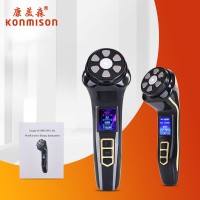 Апарат  для ліфтингу обличчя та тіла  KONMISON— ультразвук, RF, EMS, мікроструми, антивіковий догляд, чорний, 1 шт