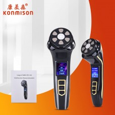 Апарат для ліфтингу обличчя та тіла KONMISON— ультразвук, RF, EMS, мікроструми, антивіковий догляд, чорний, 1 шт