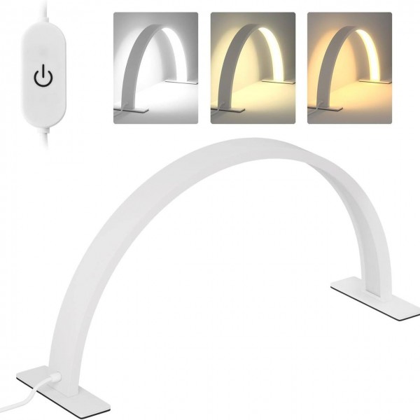 Світлодіодна безтінова настільна лампа для манікюру U-подібної форми 36W KONMISON, білий, 1шт Світлодіодна безтінова настільна лампа для манікюру U-подібної форми 36W KONMISON, білий, 1шт