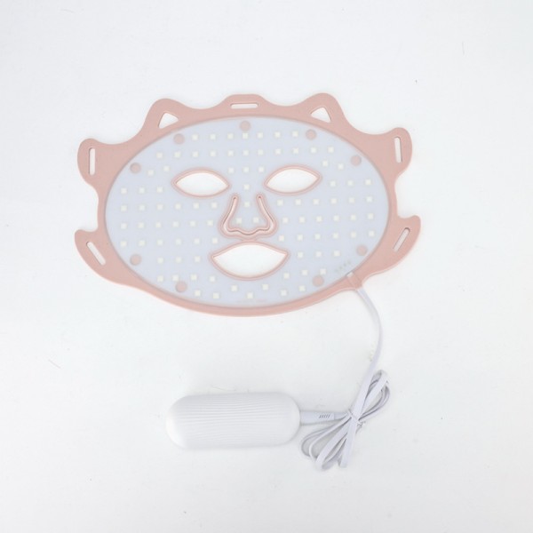 Світлодіодна омолоджуюча LED-маска KONMISON для фотодинамічної та мікрострумової терапії обличчя, рожевий, 1шт