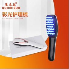 Електричний масажний LED-гребінець KONMISON з вібро-масажем для росту та випрямлення волосся, чорний, 1 шт