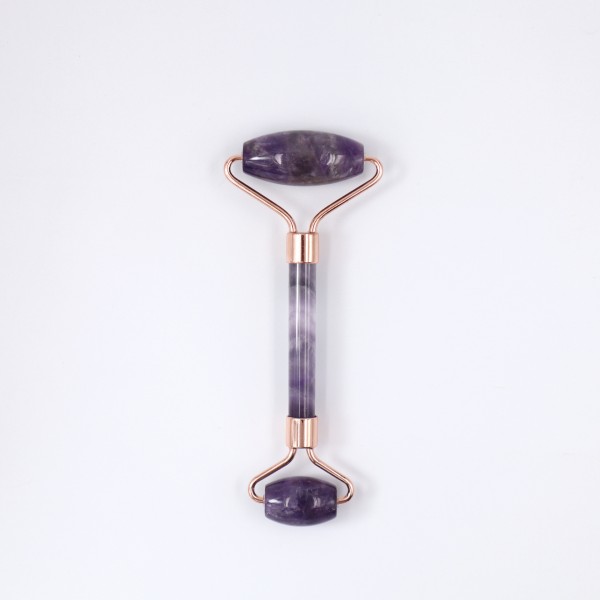 Ролик для масажу обличчя з аметисту в коробці, 1 шт