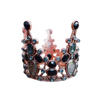 Корона на голову з камінням "Blue Diamond", прикраса на голову, бронза