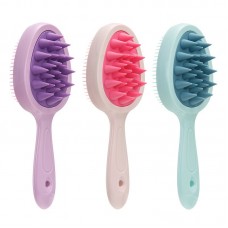 Масажер щітка для шкіри голови та волосся силіконовий, масажна щітка,  3 кольори, 18,5х6,7х4,3 см