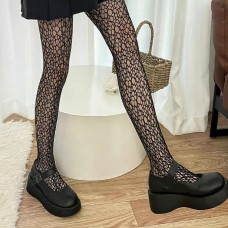 Колготи мереживні жіночі в сітку, ажурні жіночі панчохи, колготи в сіточку, чорні, S - L
