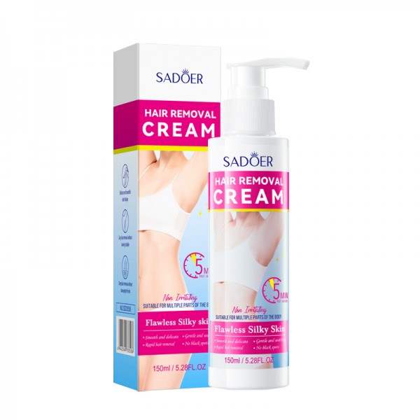 Крем для видалення волосся SADOER Hair Removal Cream, крем для безболісної депіляції, 150 мл