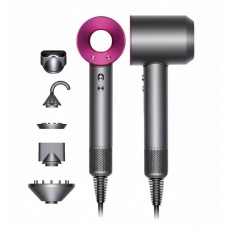 Фен для волосся SUPERSONIC Leafless Hair Dryer 1600 Вт з іонізацією, 3 режими сушіння, 5 насадок, сірий металік