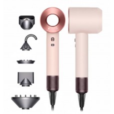 Фен для волосся SUPERSONIC Leafless Hair Dryer 1600 Вт з іонізацією, 3 режими сушіння, 5 насадок, світло-рожевий