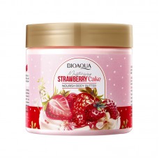 Крем батер для тіла зволожуючий  BIOAQUA Strawberry Cake Nourish Body Butter , з полуницею, 200 г