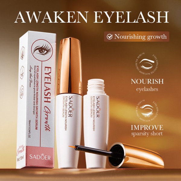 Сыворотка для роста ресниц SADOER Eyelash Length Nourish Growth Serum, активатор роста ресниц, 10 мл