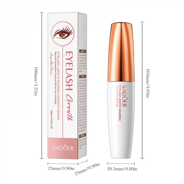 Сыворотка для роста ресниц SADOER Eyelash Length Nourish Growth Serum, активатор роста ресниц, 10 мл