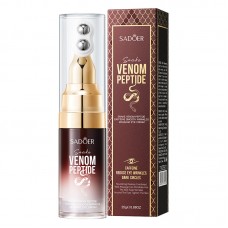 Крем для шкіри навколо очей з масажними роликами з пептидами та кофеїном  SADOER Snake Venom Peptide Caffeine Eye Cream, 25 г