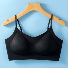 Бюстгалтер безшовний ультратонкий без кісточок з ефектом push-up, чорний, M-2XL