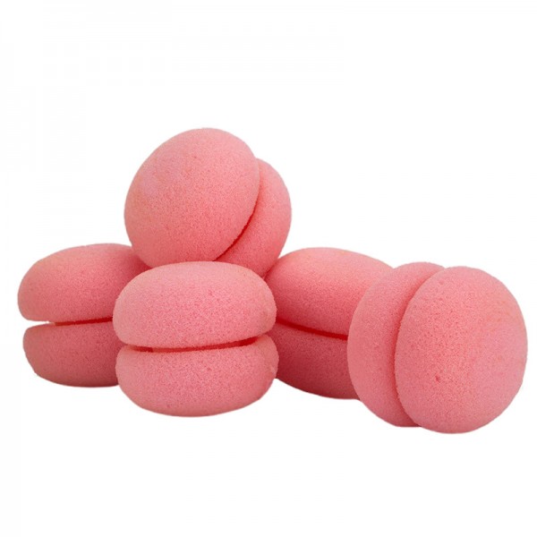 Бігуді м'які для волосся з поролону, поролонові бігуді-персики, рожевий, 6 шт