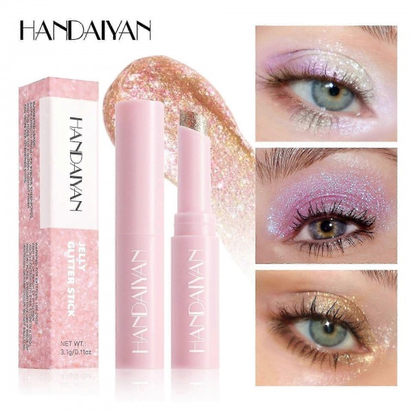 Тени для век с шиммером HANDAIYAN Jelly Glitter Stick, гелевые тени для век с блеском, 6 цветов