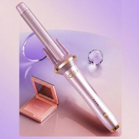 Плойка для волосся, стайлер для завивки локонів, рожевий металік, діаметр 25 мм