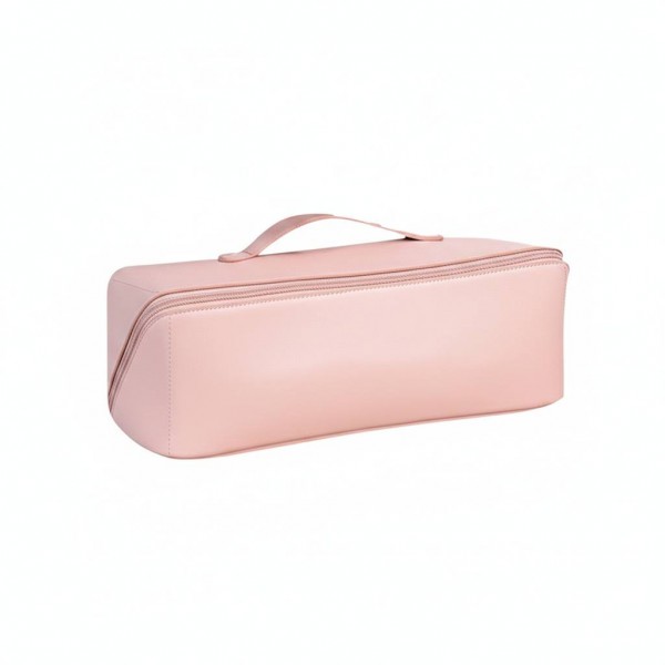 Сумка-органайзер для фена, плойки та стайлера з екошкіри, 33х11х11 см, рожевий