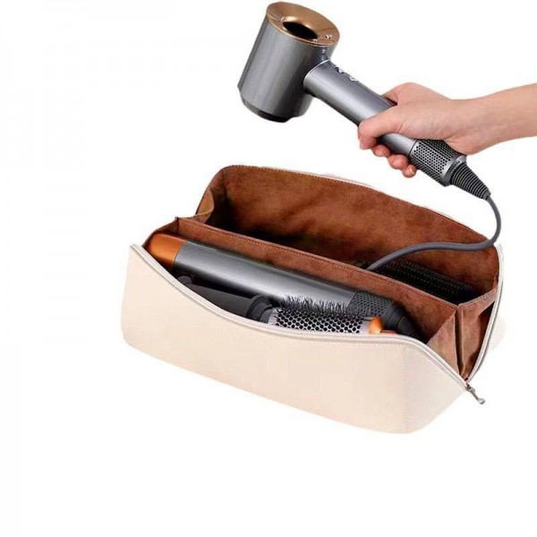 Сумка-органайзер для фена, плойки та стайлера з екошкіри, 33х11х11 см, рожевий