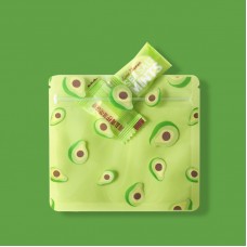 Пакет-саше прозорий для пакування із Zip-Lock замком з принтом авокадо, 13,5*13,5 см, зелений, 10 шт