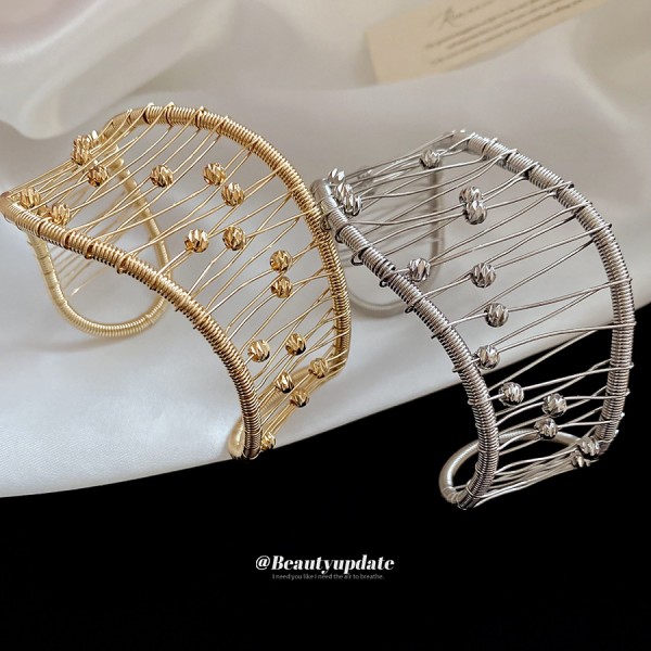 Браслет  плетений "Elegant Golden Metal Jewelry", золото