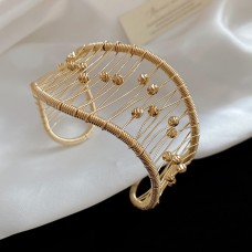 Браслет  плетений "Elegant Golden Metal Jewelry", золото