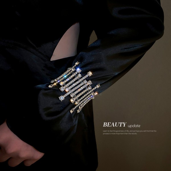 Браслет-резинка зі стразами  "Fashion Silver Style", срібло