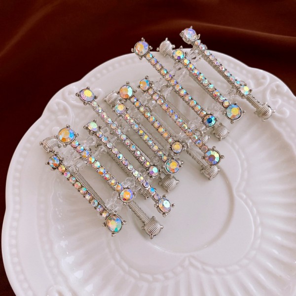 Браслет-резинка зі стразами  "Fashion Silver Style", срібло