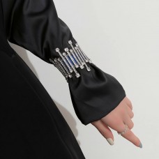 Браслет-резинка зі стразами  "Fashion Silver Style", срібло