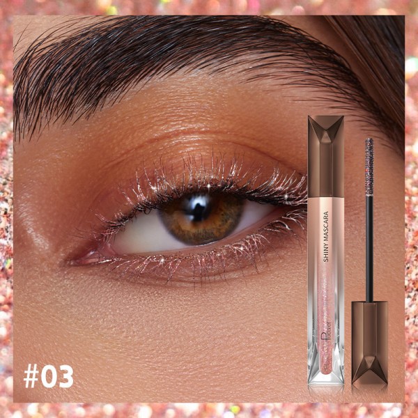 Туш для вій з блискітками PUDAIER Shiny Mascara, 5 кольорів