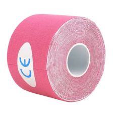 Тейп Кінезіо 7.5 см, кінезіологічна стрічка Kinesiology Tape, 7.5 см, рожевий