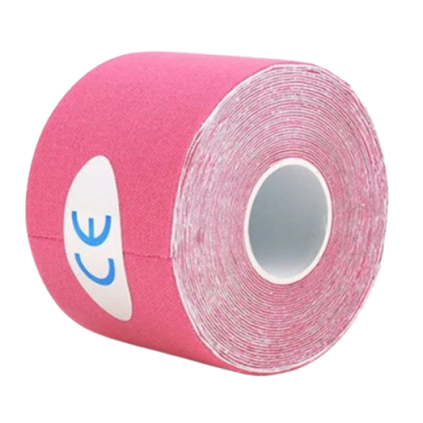 Тейп Кінезіо 7.5 см, кінезіологічна стрічка Kinesiology Tape, 7.5 см, рожевий