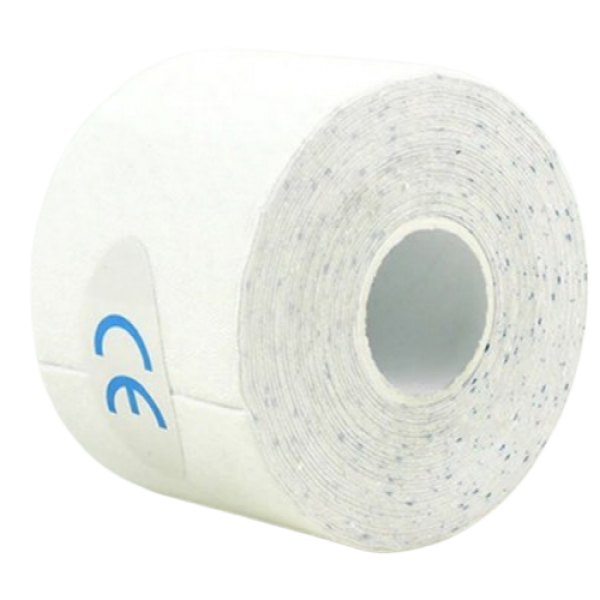 Кинезио тейп 3,8 см, кинезиологическая лента Kinesiology Tape, белый, 3,8 см