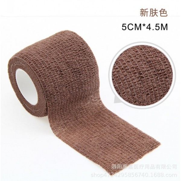 Бинт еластичний Coban 5 см, фіксуючий, самозакріплюючий, бинт Кобан, аутоадгезійний бинт, коричневий, 5 см х 4,5 м