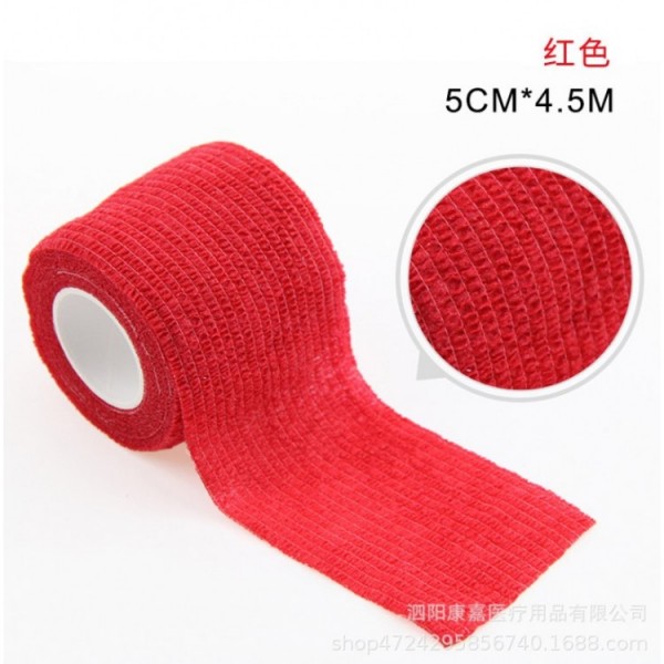 Бинт еластичний Coban 5 см, фіксуючий, самозакріплюючий, бинт Кобан, аутоадгезійний бинт, червоний, 5 см х 4,5 м