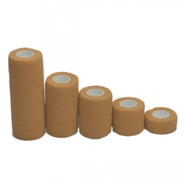 Бинт еластичний Coban 7,5 см, фіксуючий, самозакріплюючий, бинт Кобан, аутоадгезійний бинт, коричневий, 7,5 см х 4,5 м