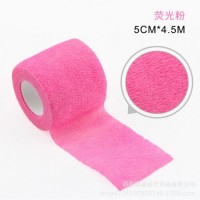 Бинт еластичний Coban 5 см, фіксуючий, самозакріплюючий, бинт Кобан, аутоадгезійний бинт, рожевий - неон, 5 см х 4,5 м