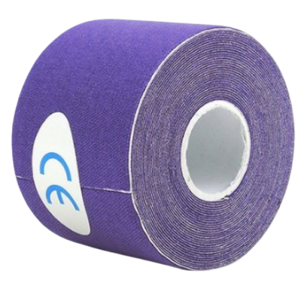 Тейп Кінезіо 3,8 см, кінезіологічна стрічка Kinesiology Tape, фіолетовий, 3,8 см