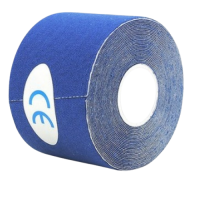 Тейп Кінезіо 3,8 см, кінезіологічна стрічка Kinesiology Tape, синій, 3,8 см