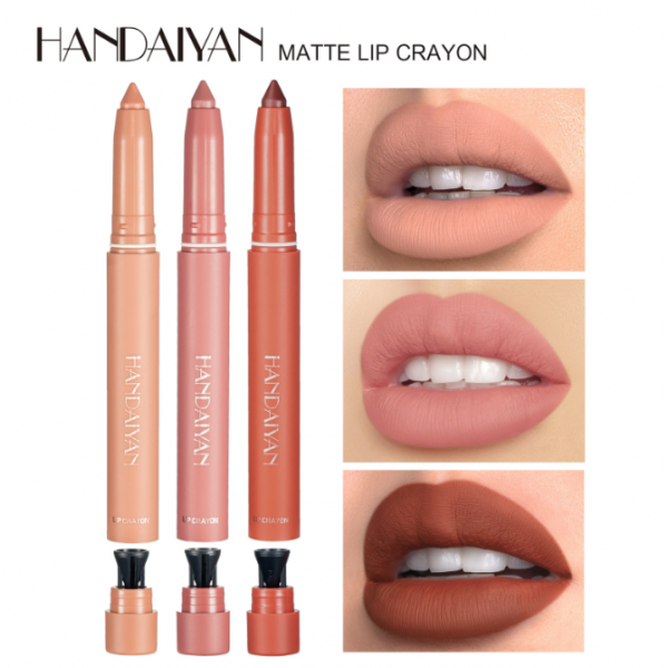 Помада матова для губ Handaiyan Matte Lip Crayon, матова помада - олівець, 12 кольорів