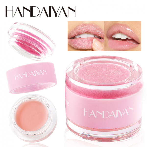 Блиск + скраб для губ Handaiyan Double, зволожуючий блиск і скраб, 2 в 1