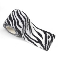 Бинт еластичний Coban 5 см, зебра, фіксуючий, самозакріплюючий, бинт Кобан, самоклеючий, аутоадгезійний бинт, 5 см х 4,5 м