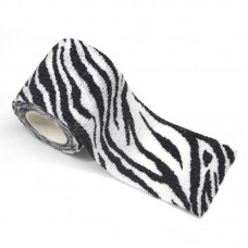 Бинт еластичний Coban 10 см, зебра, фіксуючий, самозакріплюючий, бинт Кобан, самоклеючий, аутоадгезійний бинт, 10 см х 4,5 м