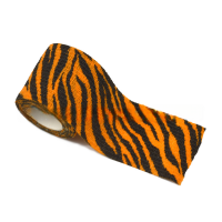 Бинт еластичний Coban 5 см, помаранчева зебра, фіксуючий, самозакріплюючий, бинт Кобан, самоклеючий, аутоадгезійний бинт, 5 см х 4,5 м