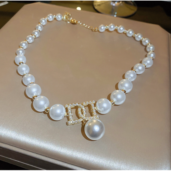 Ланцюжок з перлами "Pearls D and D", золото
