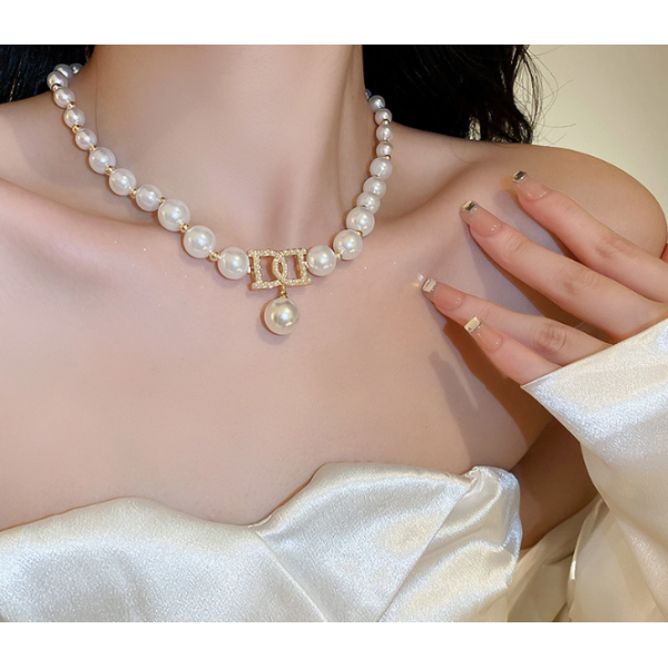 Ланцюжок з перлами "Pearls D and D", золото