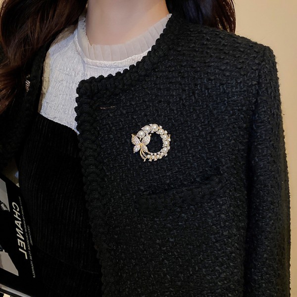 Брошка "Pearl Butterfly", золото