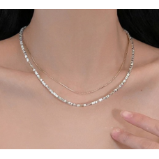 Ланцюжок подвійний "Gold & Metallic", золото й срібло