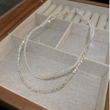 Ланцюжок подвійний "Pearls & Metallic", срібло