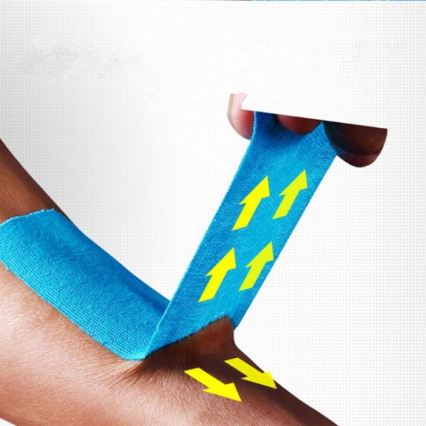 Тейп Кінезіо 7.5 см, кінезіологічна стрічка Kinesiology Tape, 7.5 см, синій