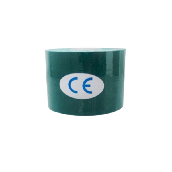Тейп Кінезіо 7.5 см, кінезіологічна стрічка Kinesiology Tape, 7.5 см, темно - зелений